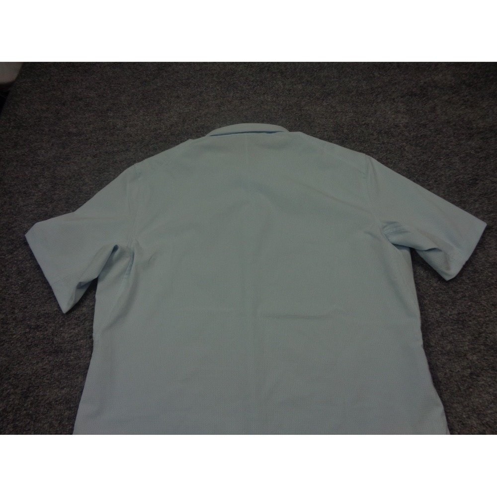 Lululemon Airing Easy Shirt Mens M Light Blue Button Up Stretch Camp Wicking - Picture 7 of 11